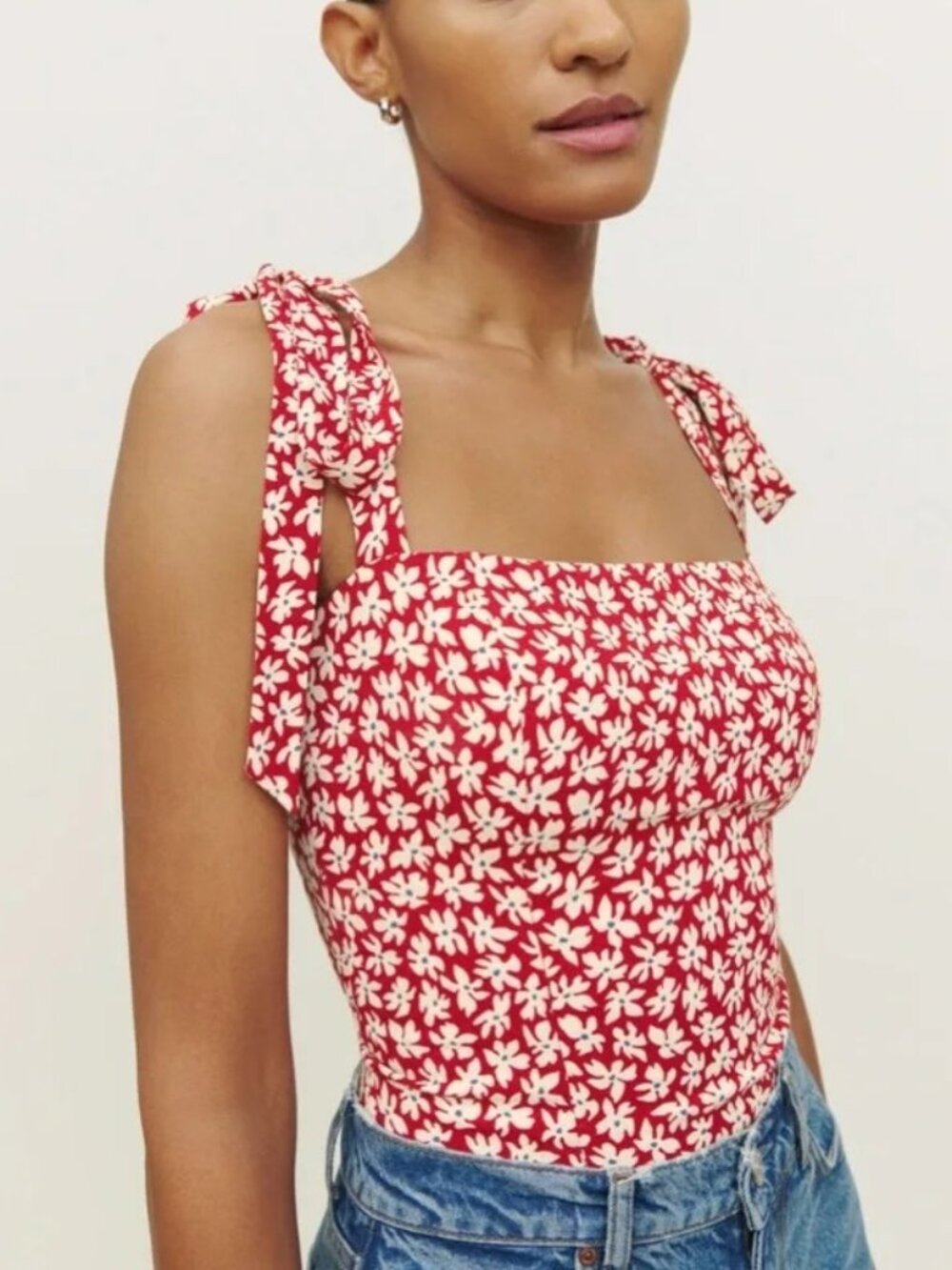 Reformation Ellora Tie Strap Top - Grenadine - Size 0
